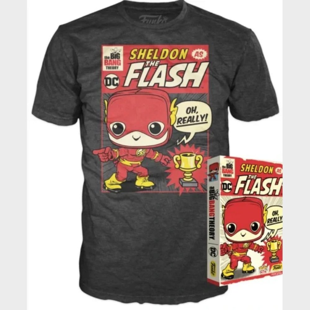 DC Comics The Flash x The Big Bang Theory Shirt - New in box!
